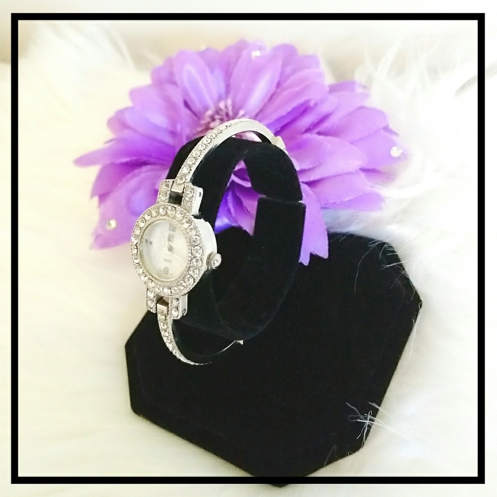 New York and Company Rhinestone Bracelet Watch